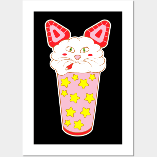 Milkshake cat Posters and Art